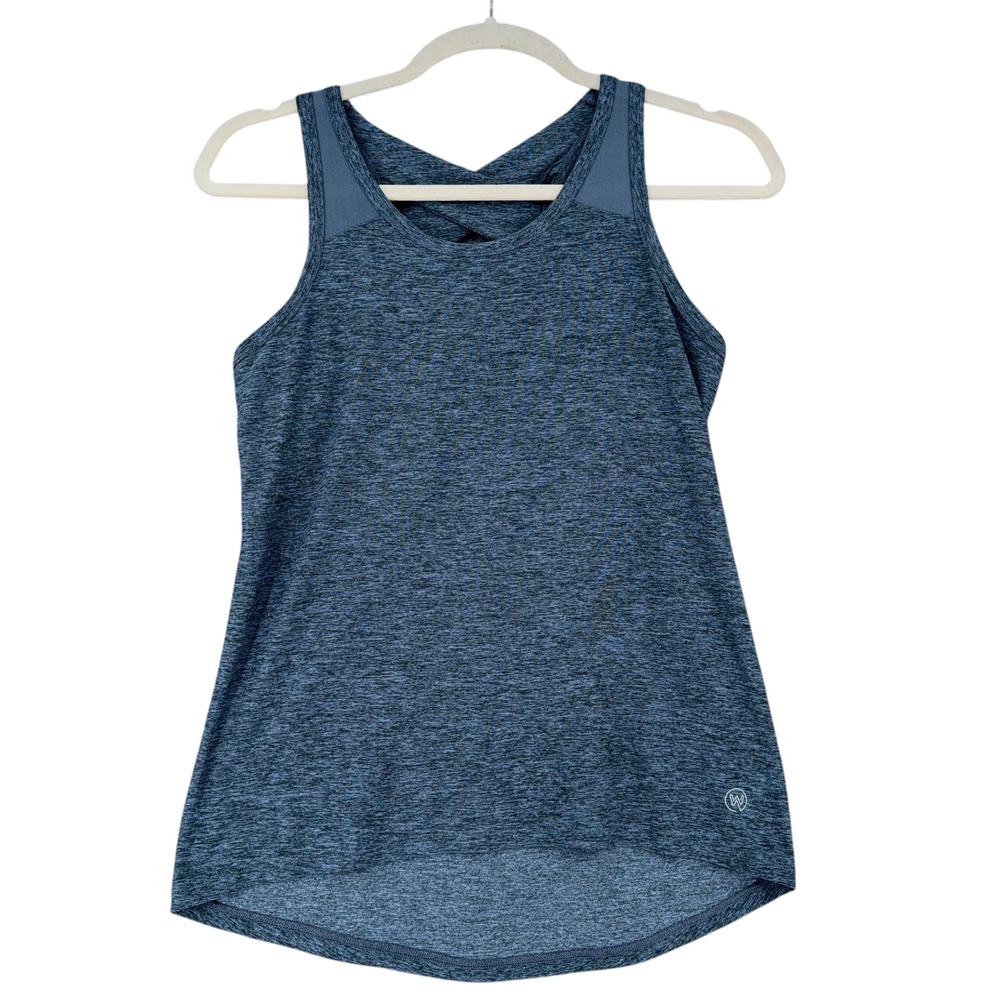 we wander Blue Heathered‎ Racerback Tank Top WeFlex Recycled Materials XS
